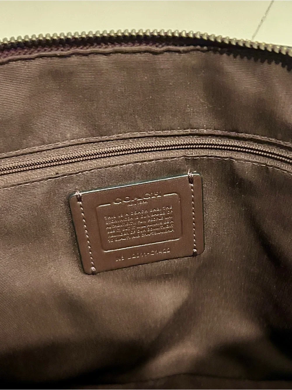 Coach Dome Satchel Handbag w/ Crossbody Strap in Metallic Burgundy